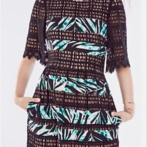 NWT BCBGMAXAZRIA Layna Dress in Black/Comb Size: 4